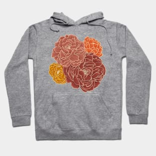 Peonies - Warm Colors Hoodie